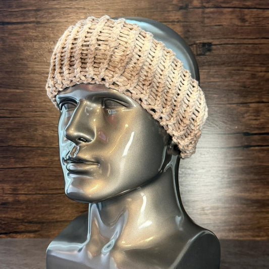 Coffeehouse Cream Ear Warmer Handmade Winter Boutique Cozy Neutral Fashion Accessory