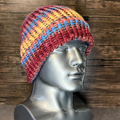 Autumn Harvest Hand Knit Beanie Cozy Fall Cottage Winter Accessory