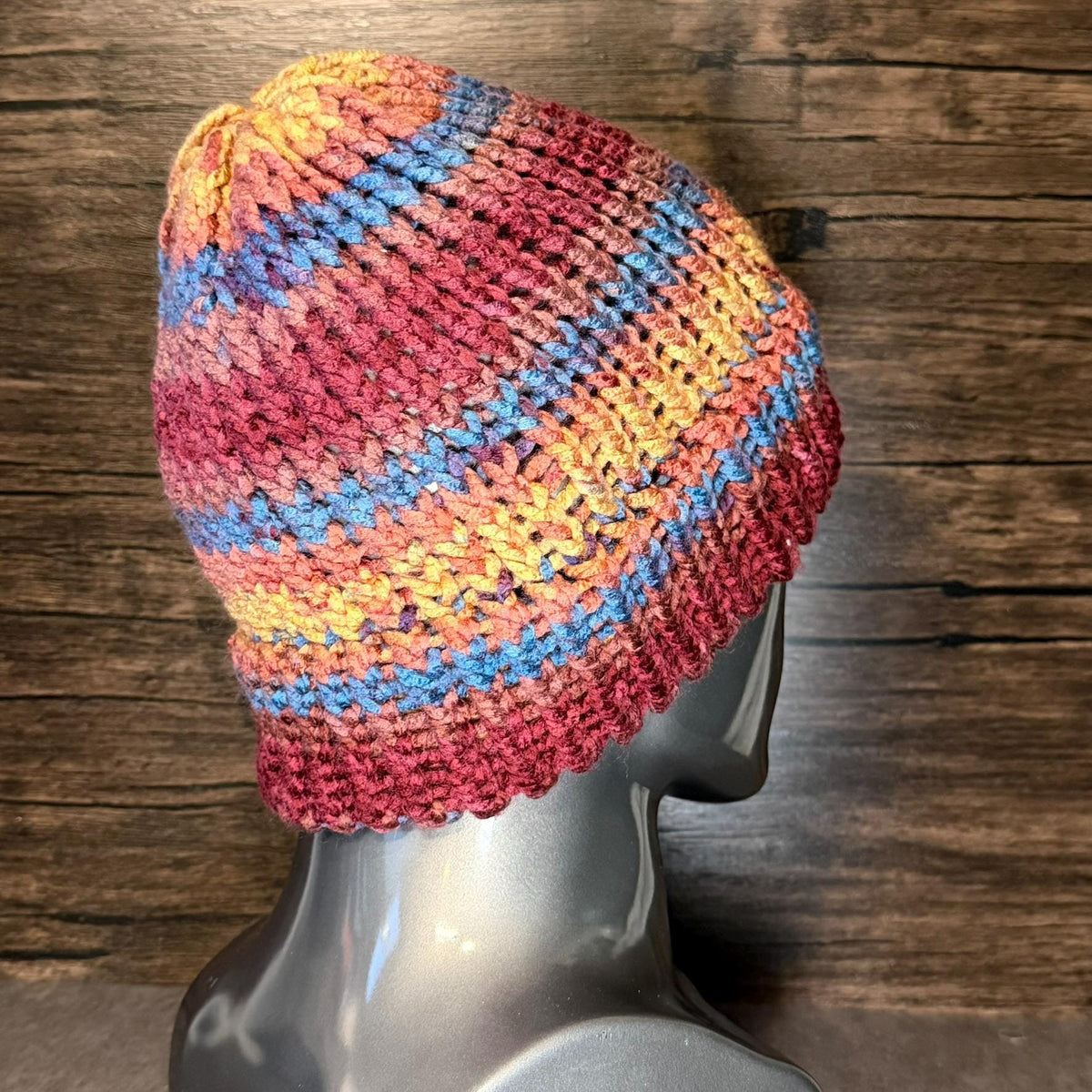 Autumn Harvest Hand Knit Beanie Cozy Fall Cottage Winter Accessory