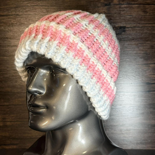 Trans Pride Beanie Handmade Knit Hat LGBTQ Inclusive Winter Accessory Meaningful Gift