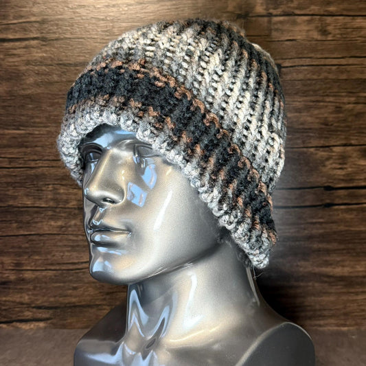 Handmade Neutral Knit Beanie Minimalist Cozy Chunky Winter Soft Timeless Everyday Accessories