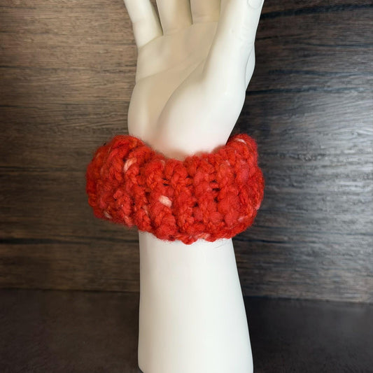 Handspun Finn Sheep Wool Scrunchie Rustic Artisan Hair Tie Natural Fiber Accessory