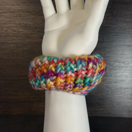 Rainbow Carnival Scrunchie Handmade Colorful Hair Accessory Pride Inspired Gift Vibrant Fashion